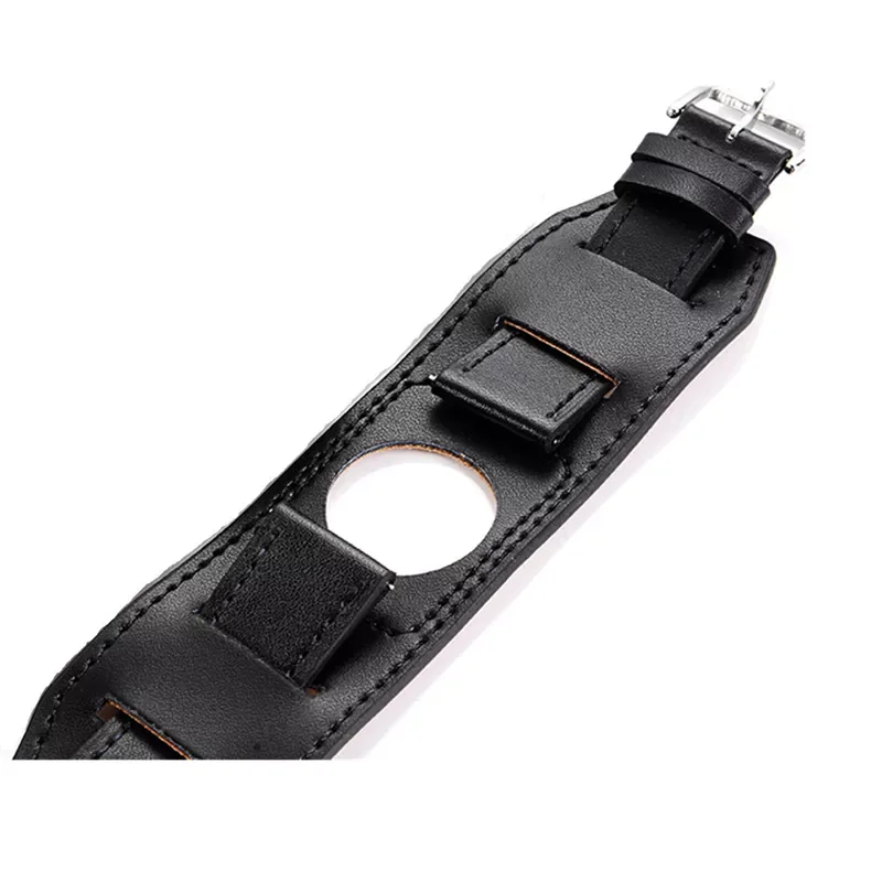 20mm 22mm Band For Samsung Galaxy Watch 4 classic active 2 Gear S3 Cuff Genuine Leather bracelet huawei watch gt 2/2e pro strap