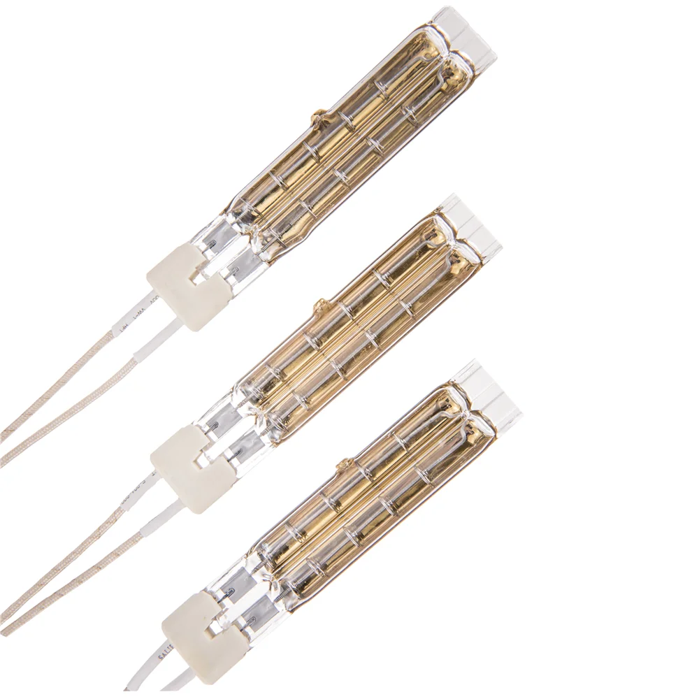 Коротковолновая двойная кварцевая инфракрасная нагревательная лампа для