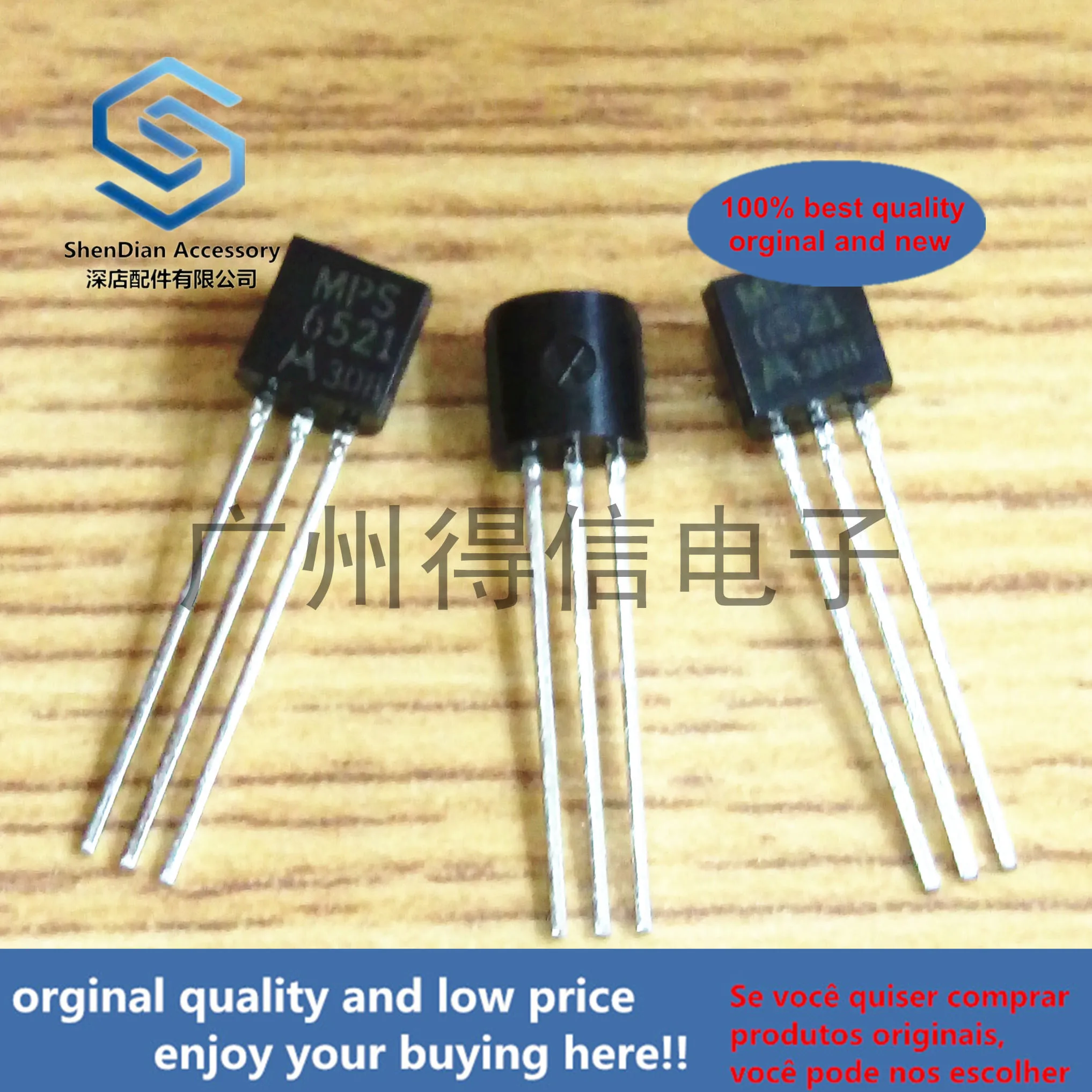 

10pcs 100% orginal new MPS6521 6521 40V 0.1A 625MW TO-92 real photo