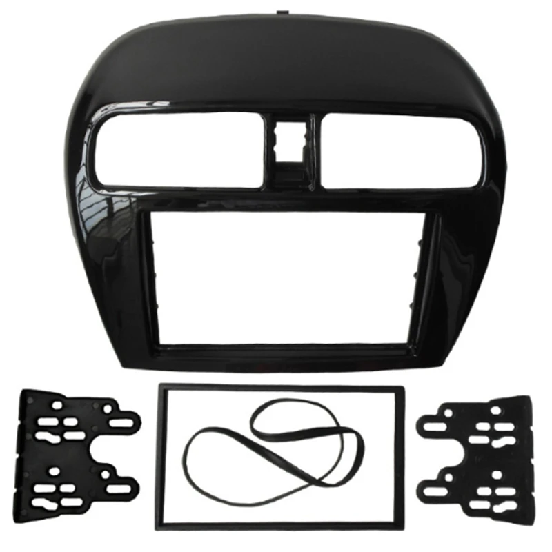 

Double Din Fascia for Mitsubishi Mirage Space Star Attrage Radio Stereo Panel Dash Mounting Installation Trim Kit Face Frame