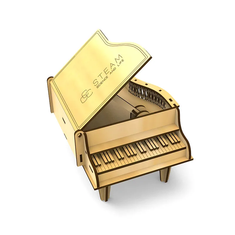 

Clockwork Winding Piano Assembly Model Children's Scientific Experimental Equipment Set Diy Spring Structure Principle