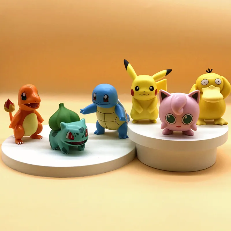 

5-8CM 6 Styles Pokémon Pikachu Wonderful Frog Seeds Hand-made Model Kawaii Children's Gift