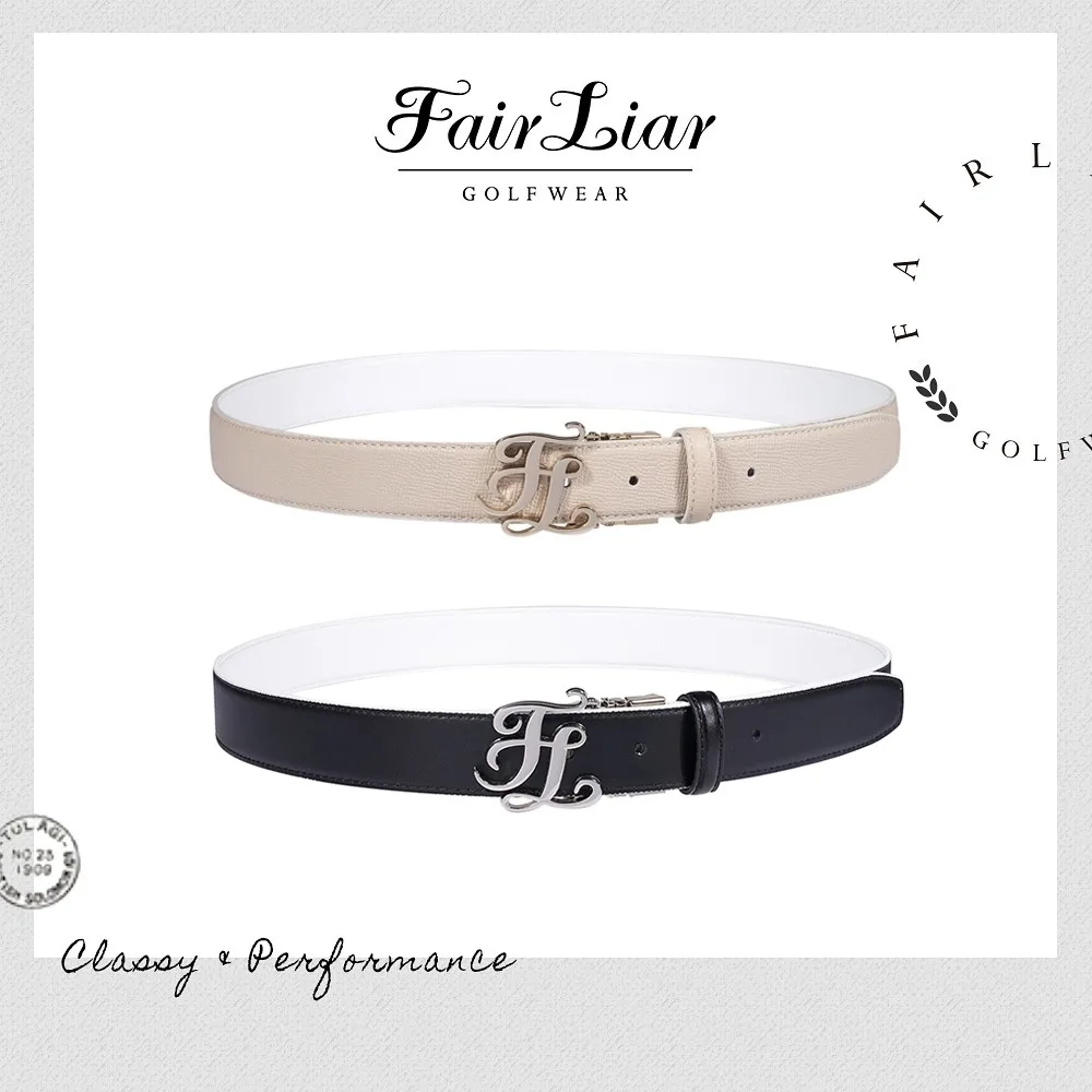 

South Korea's Original Golf Belt Leather Solid Color Fashion Pin Buckle Double-sided Women's Belt
