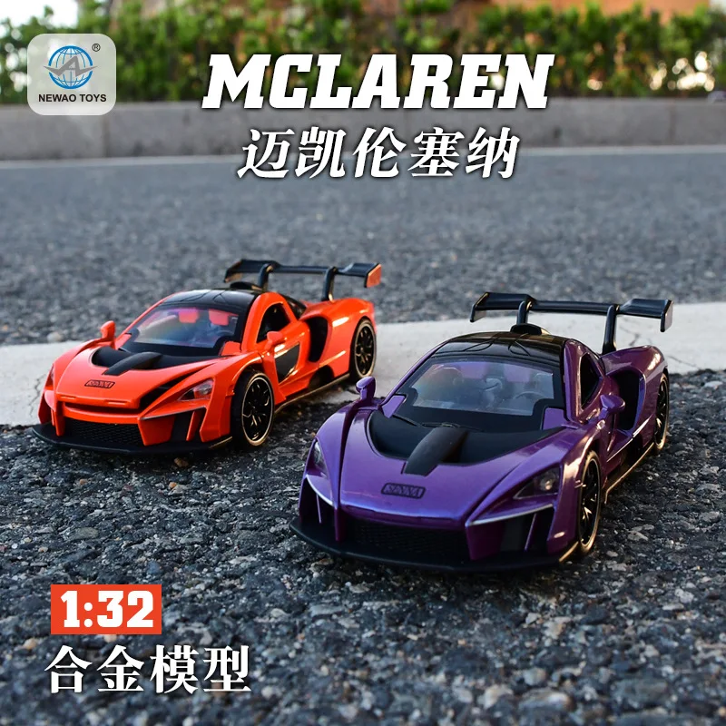 

1:32 McLaren Senna DieCast Sports Car Model Toy Alloy Simulation Sound Light Pull Back Supercar Toys Vehicle For Gift A288