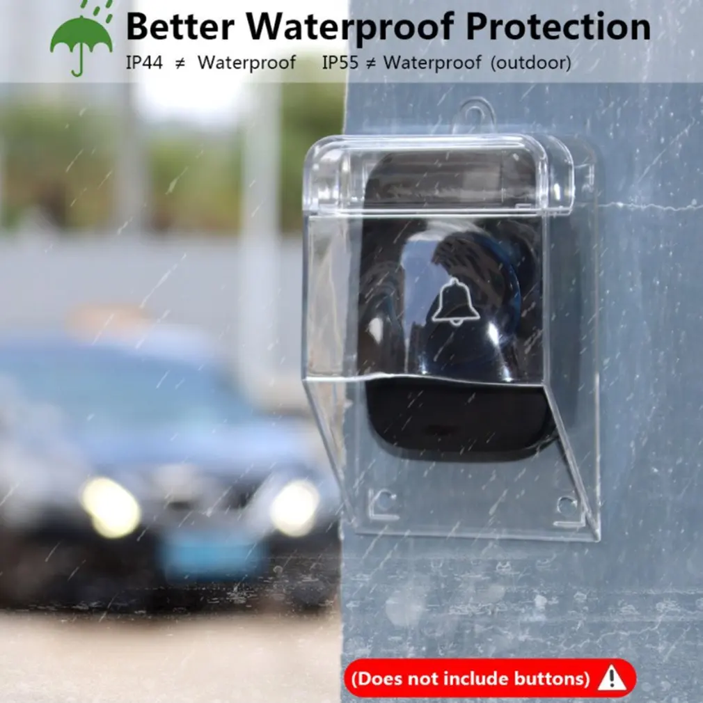 

Hot 2023 Waterproof Cover Metal Accesses Control Rain Cover Doorbell Transparent Protective Box Outdoor Sun Protection Thickened