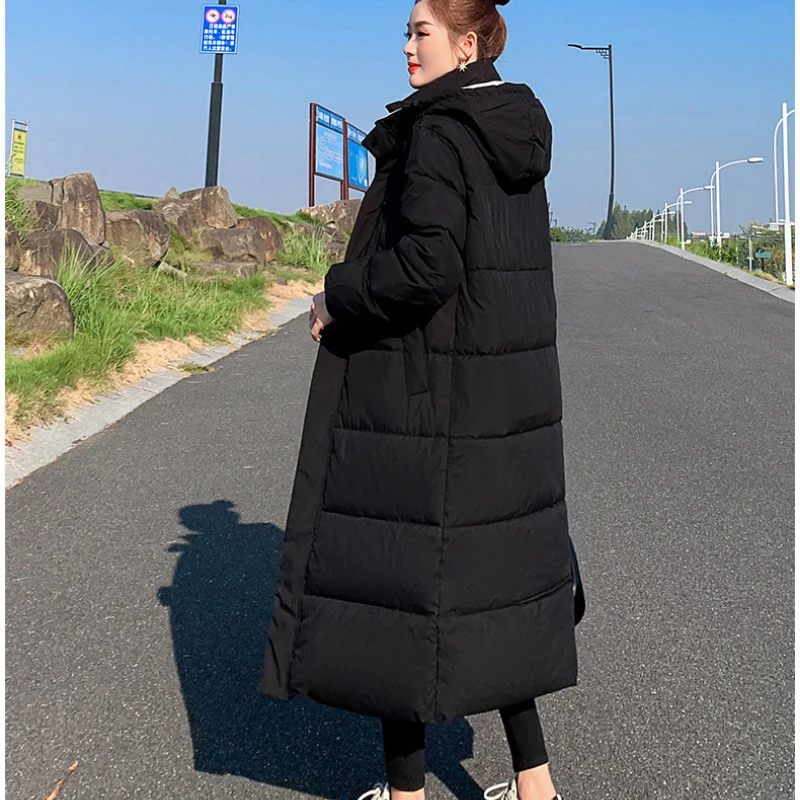 New Oversize Winter Coat for Women Parkas Jackets Long Hooded Cotton Padded Jacket Korean Fashion Bread Jacket