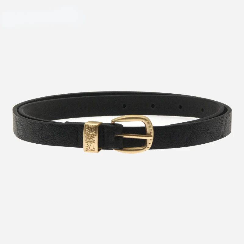 Fashion Leather Belts For Women Gold Metal Buckle Waistband Belt Trend Luxury PU Belt For Dress Jeans Waist Seal Belts Accessory