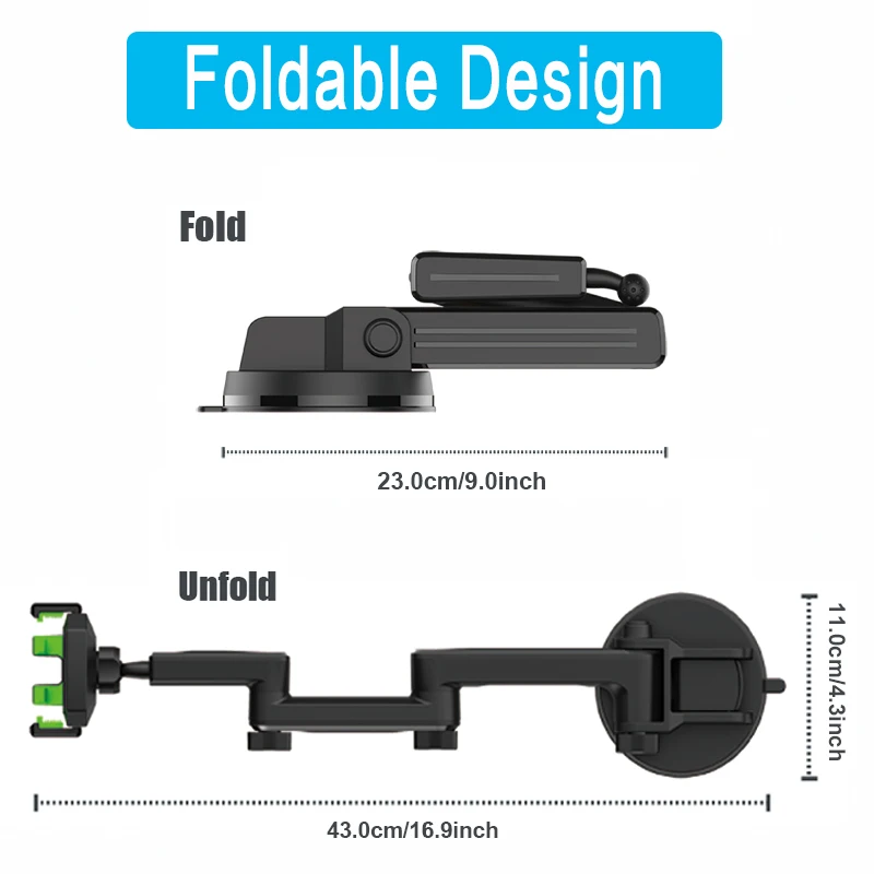 car phone mount holder adjustable height long arm suction cup universal for truck auto dashboard cell phone bracket heavy duty free global shipping