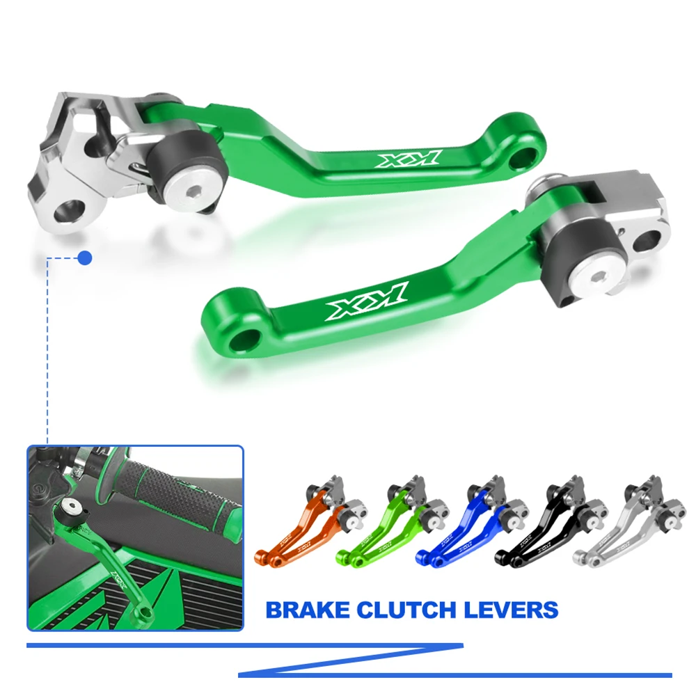 

Motorcycle CNC Aluminun For KAWASAKI KX logo KX65 KX85 KX125 KX250F KX250 KX450F Dirt Bike Pivot Brake Clutch Levers Accessories