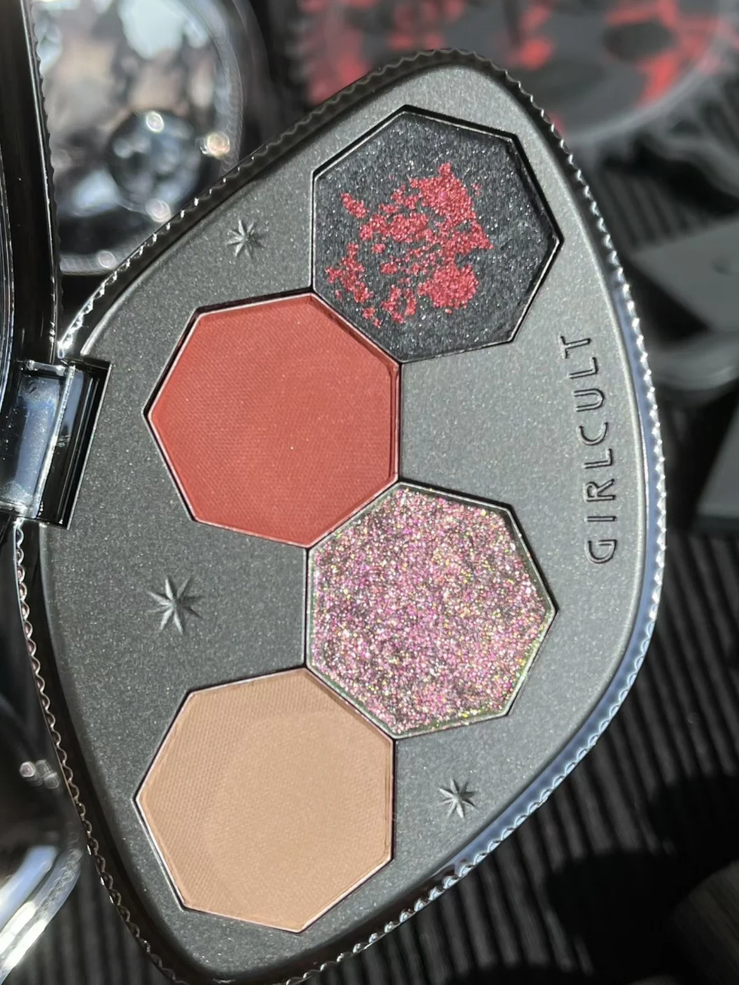 4-цветная Палитра Теней Для Век Girlcult Мерцающая Матовая Металлическая Отделка