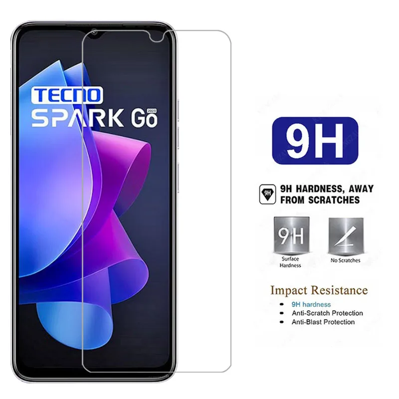 Защитное закаленное стекло для tecno spark go 2023 2022 протектор экрана на техническом