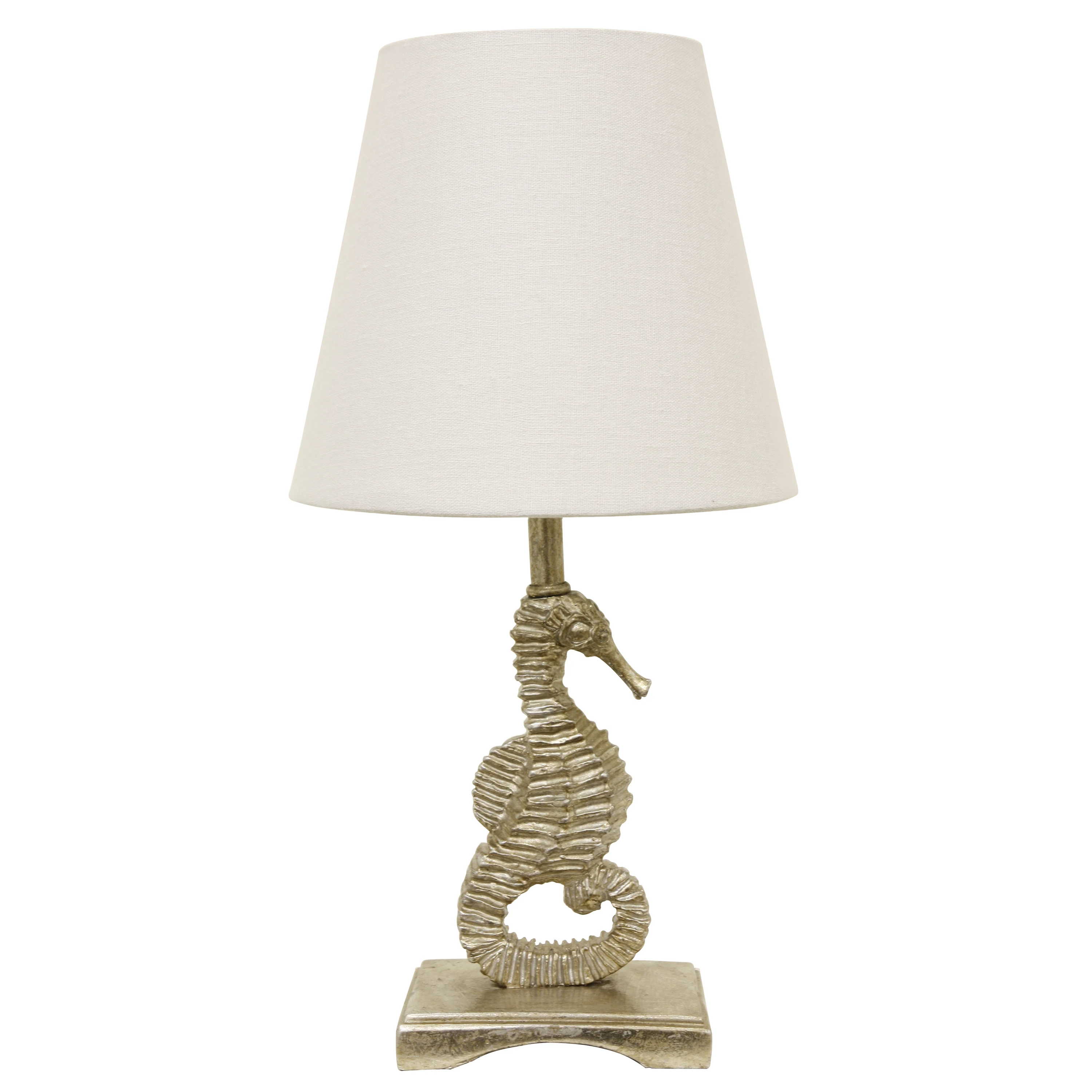 

Décor Therapy Poly Resin Sea Horse Accent Table Lamp, Gold Finish