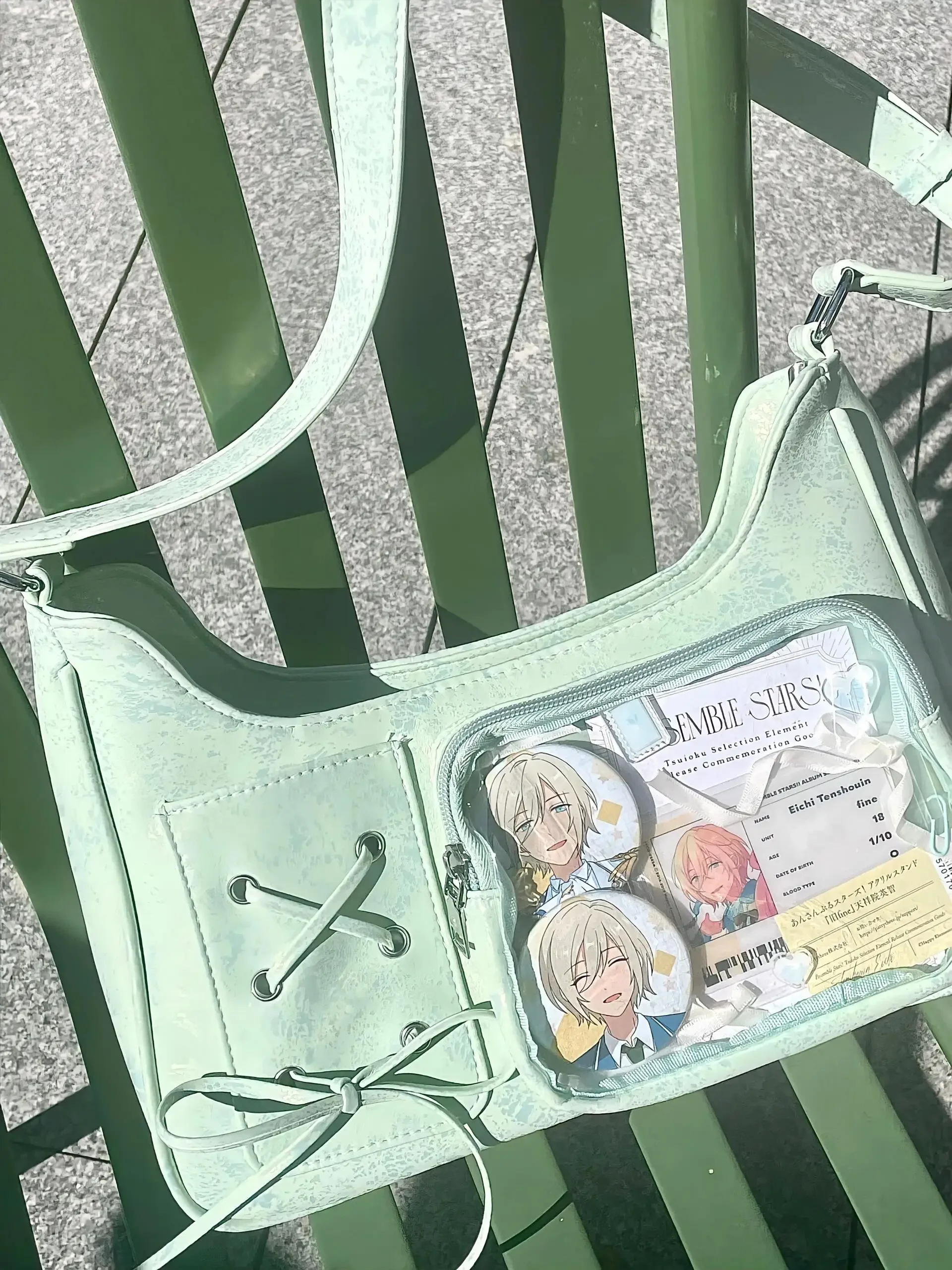 Милая Прозрачная женская сумка из искусственной кожи с лентой униформа JK через