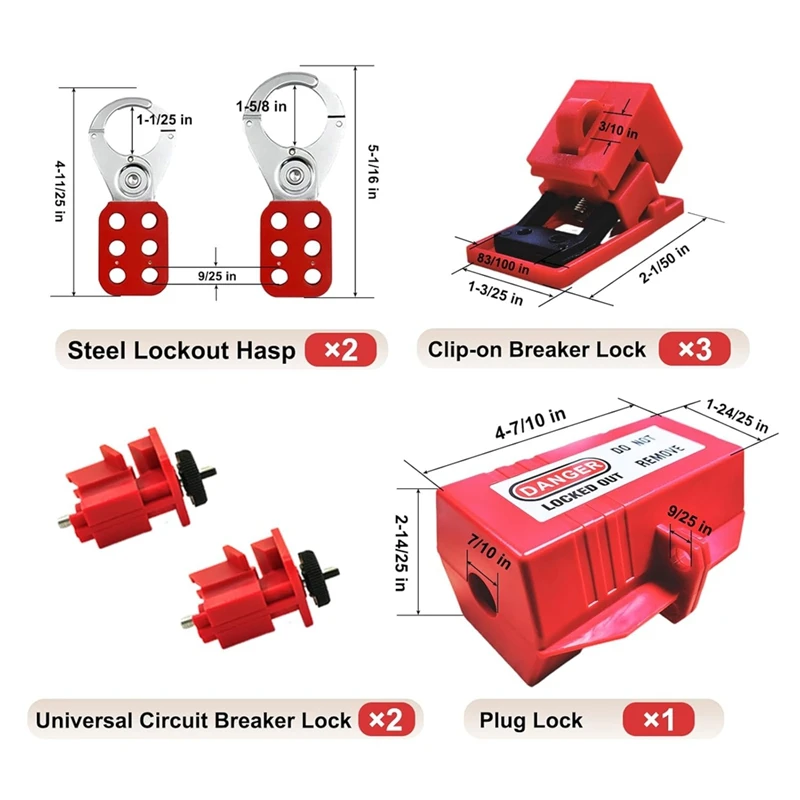 35 шт. Lotokit портативный электрический комплект Tagout для блокировки промышленных
