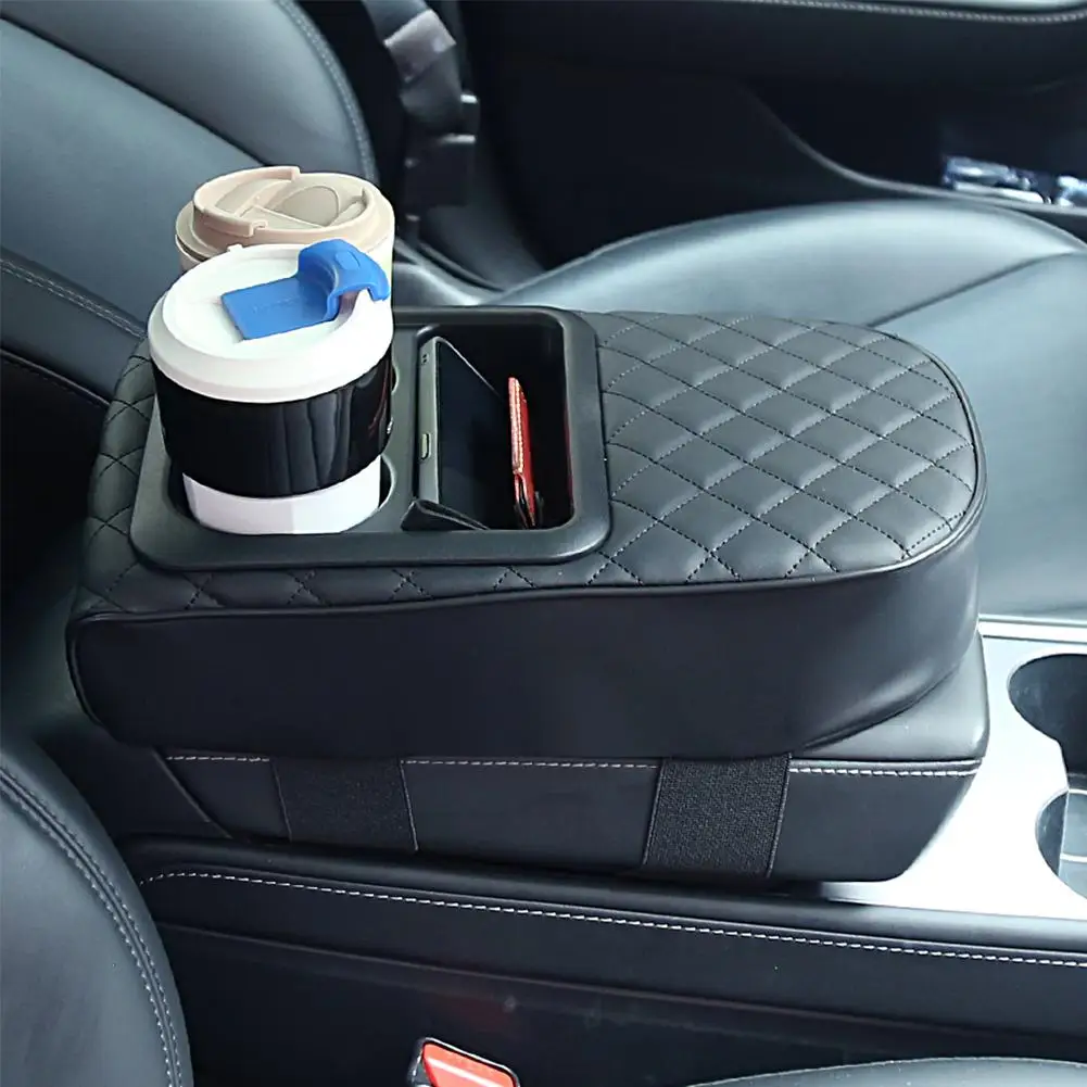 Чехол на подлокотник автомобиля с держателем для чашки подушка центральной
