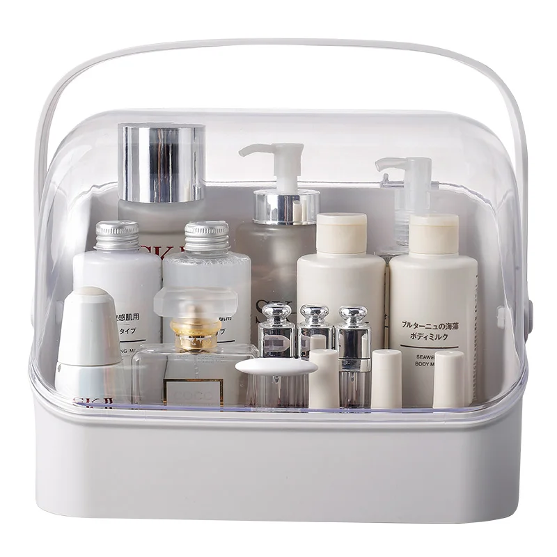 Desktop Cosmetics Storage Box Single Layer Multi-Functional Transparent Waterproof and Dustproof Product