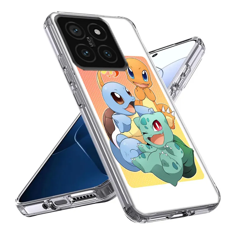 Прозрачный чехол для телефона Pokemones Pi Kas Xiaomi Poco F6 F5 Pro F3 X5 X4 NFC F4 X3 GT M5 M5S M4 M3 F2 F1 Cover Coque