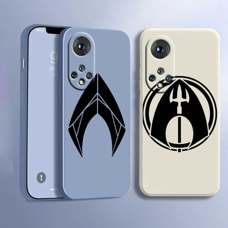 

Aquaman Logo Cool For Honor 70 60 50 30 20 X20 10X Pro Plus Lite Liquid Rope Silicone Candy Cover Phone Case