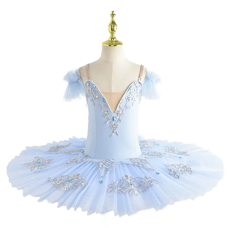 Профессиональная балетная пачка для девочек розовая синяя балерина