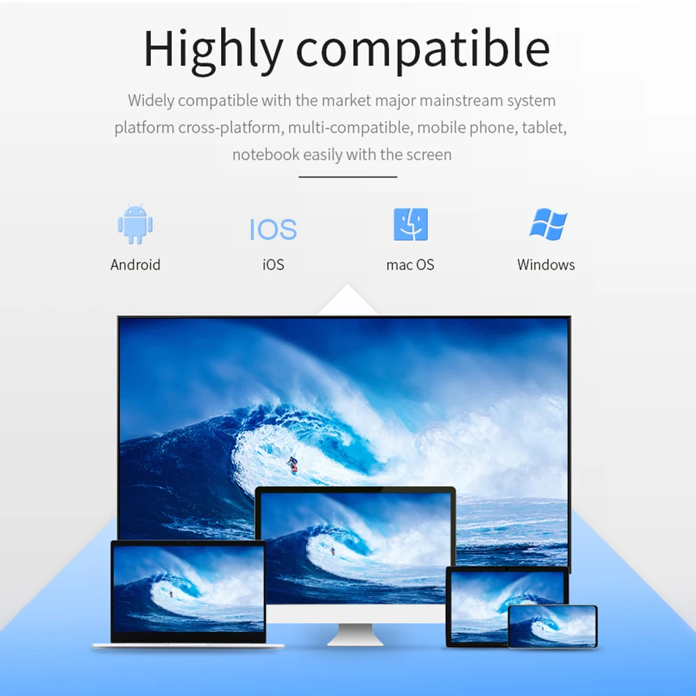 

ТВ-адаптер с WiFi-дисплеем, совместимый с HDMI, 1080P, 4K, 2,4G