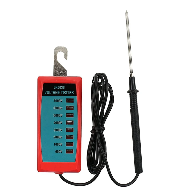 

1 Piece GK503B Electric Fence Voltage Tester 600V To 700V Fence Controller With Lamp-Red