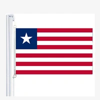 liberia flag90150cm 100 polyester bannerdigital printing