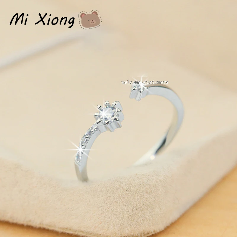 

Открытое кольцо Mi Xiong из серебра 925 пробы с подсолнухом и бриллиантами