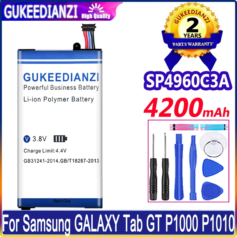 

Battery 4200mAh SP4960C3A For Samsung Galaxy Tab 7.0 7" P1000 P1010 GT-P1000 GT P1010 Tablet Batterie High Capacity Battery
