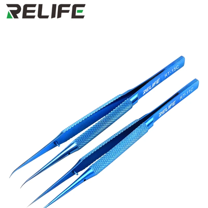 Titanium Alloy Tweezers Professional Maintenance Tool 0.15mm Edge Precision Fingerprint Tweezers Apple Main Board Copper Wire images - 6