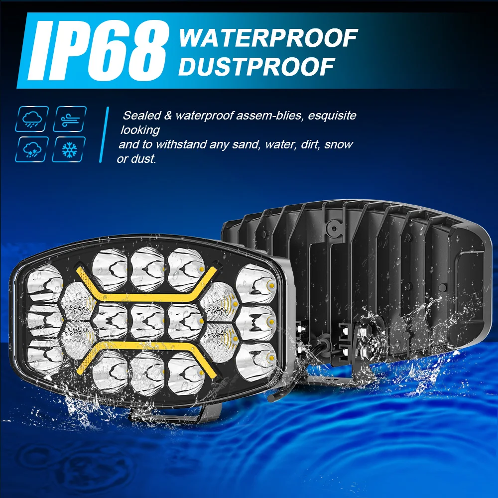 10-дюймовая Светодиодная Рабочая Световая Панель Для Бокового И Среднего