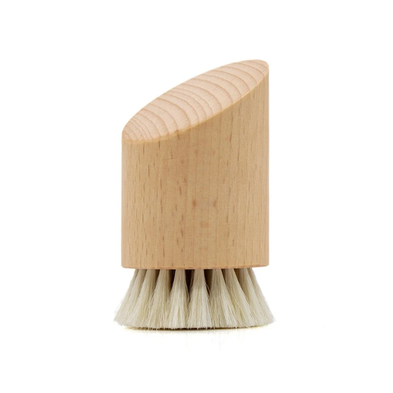 

Wood Handle for FACIAL Cleaning Brush Deep Clean Manual Soft Face Massager Skin
