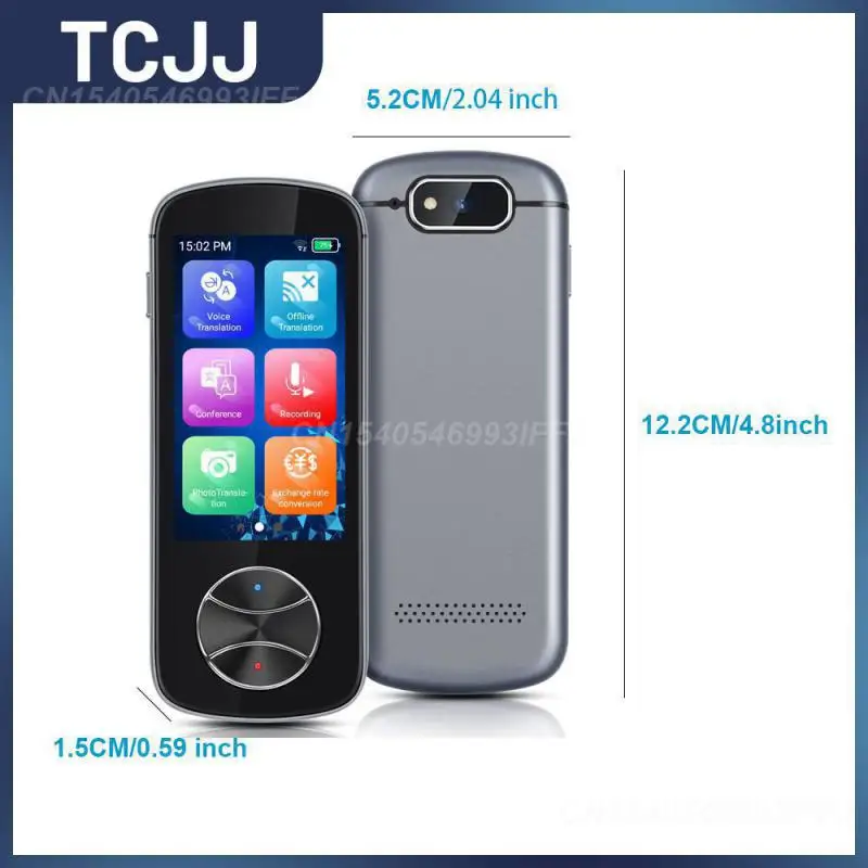 

Portable Translation Languag Converter Translator Touch No Network Required Use Interpreter Learning Journey Grey Man-pack