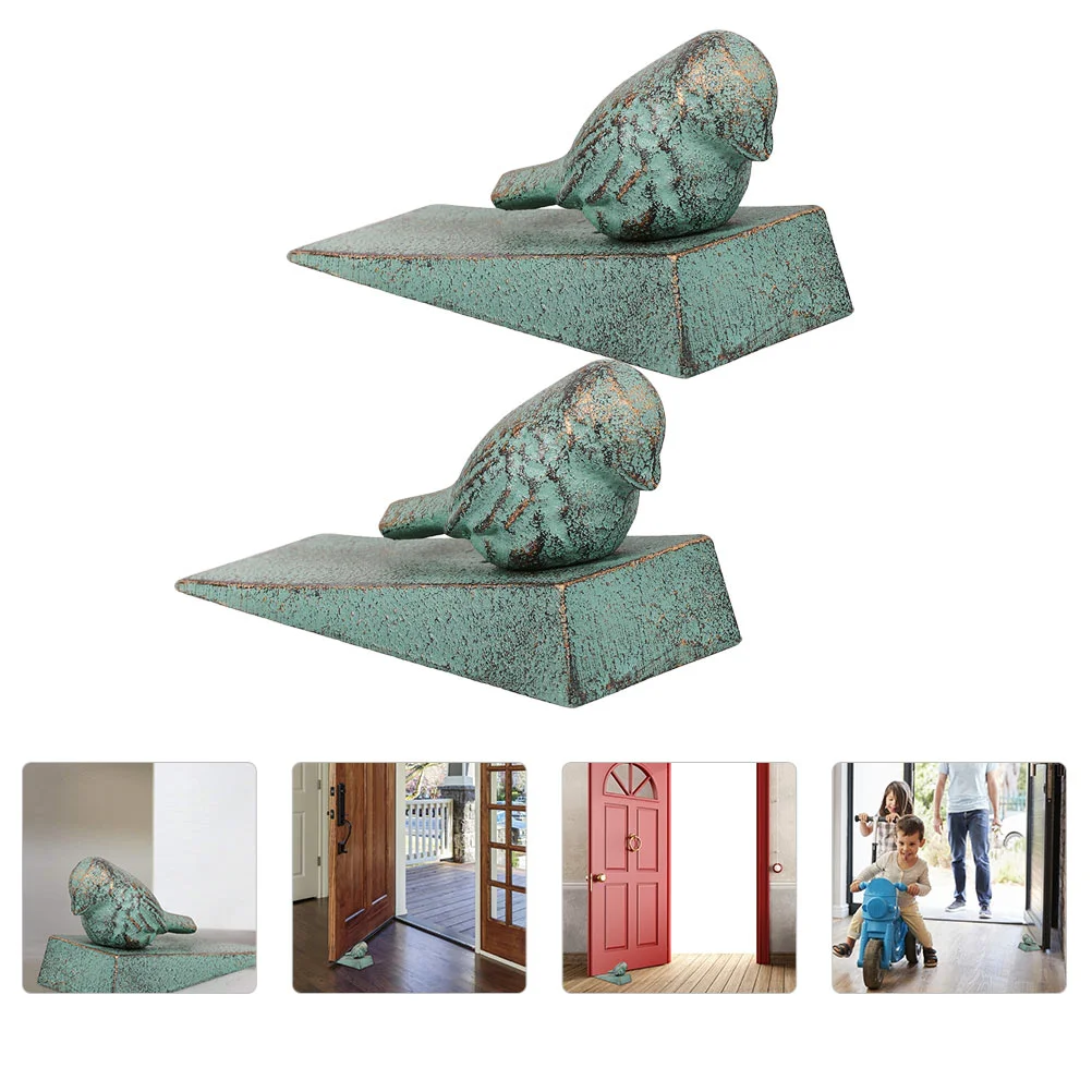 

2pcs Cast Iron Creative Door Wedge Stopper Door Wedge Protector for Door Home Room