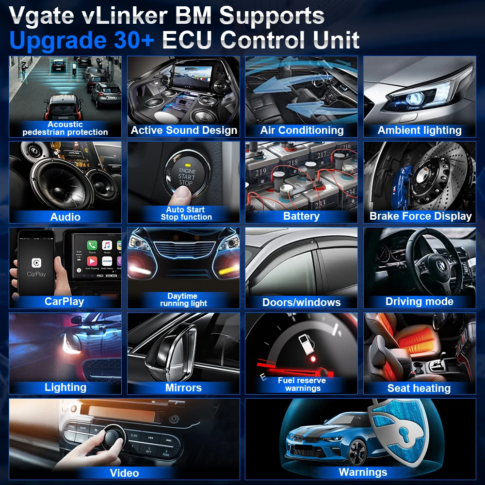 Фото Vgate vLinker BM ELM327 для сканера BMW Wi-Fi Bluetooth 4,0 OBD2 OBD 2, диагностический инструмент для автоматического сканирования автомобиля Bimmercode ELM 327 V1.5 V1 5 №4