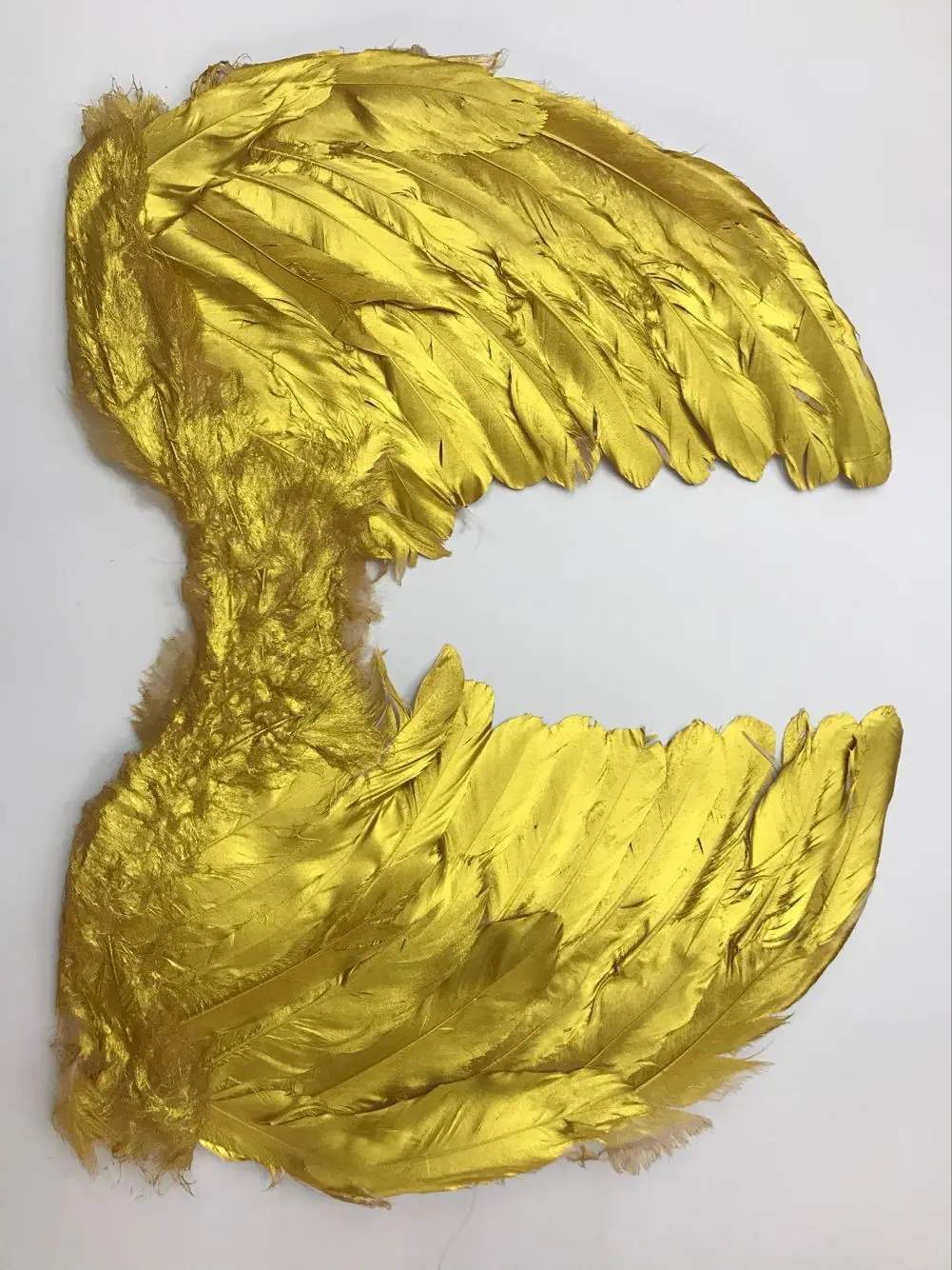 Золотые и серебряные крылья Ангела из перьев реквизит на Рождество Хэллоуин