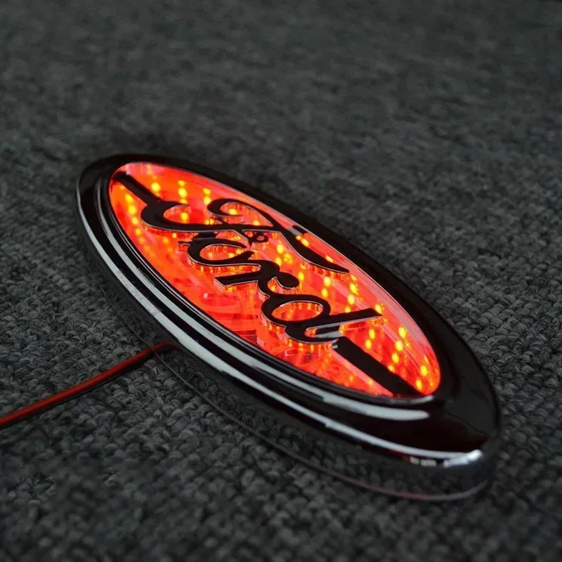 

14,5x5,6 см автомобильная задняя 3D светодиодная эмблема, наклейка для Ford Ecosport Mondeo Fiesta Edge Escape Mk7 Focus Ranger Transit Explorer