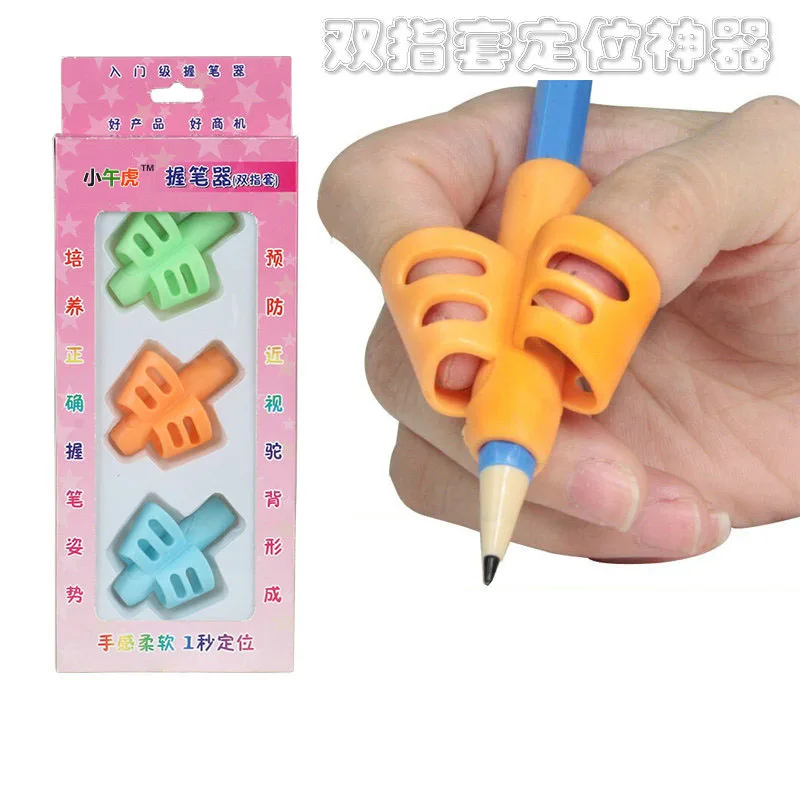 3PCS Children Writing Pencil Pen Holder Student Learning Practice Silicone Pencil Grips for Kid Handwriting Posture Correction