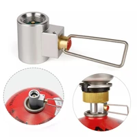 outdoor camping stove refill adapter flat gas adapter valve canister gas convertor shifter cylinder refill adapter accessories