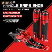 cb300f motorcycle cnc brake clutch levers handlebar knobs handle hand grip ends for honda cbr300r 2014 2015 2016 2017 2018