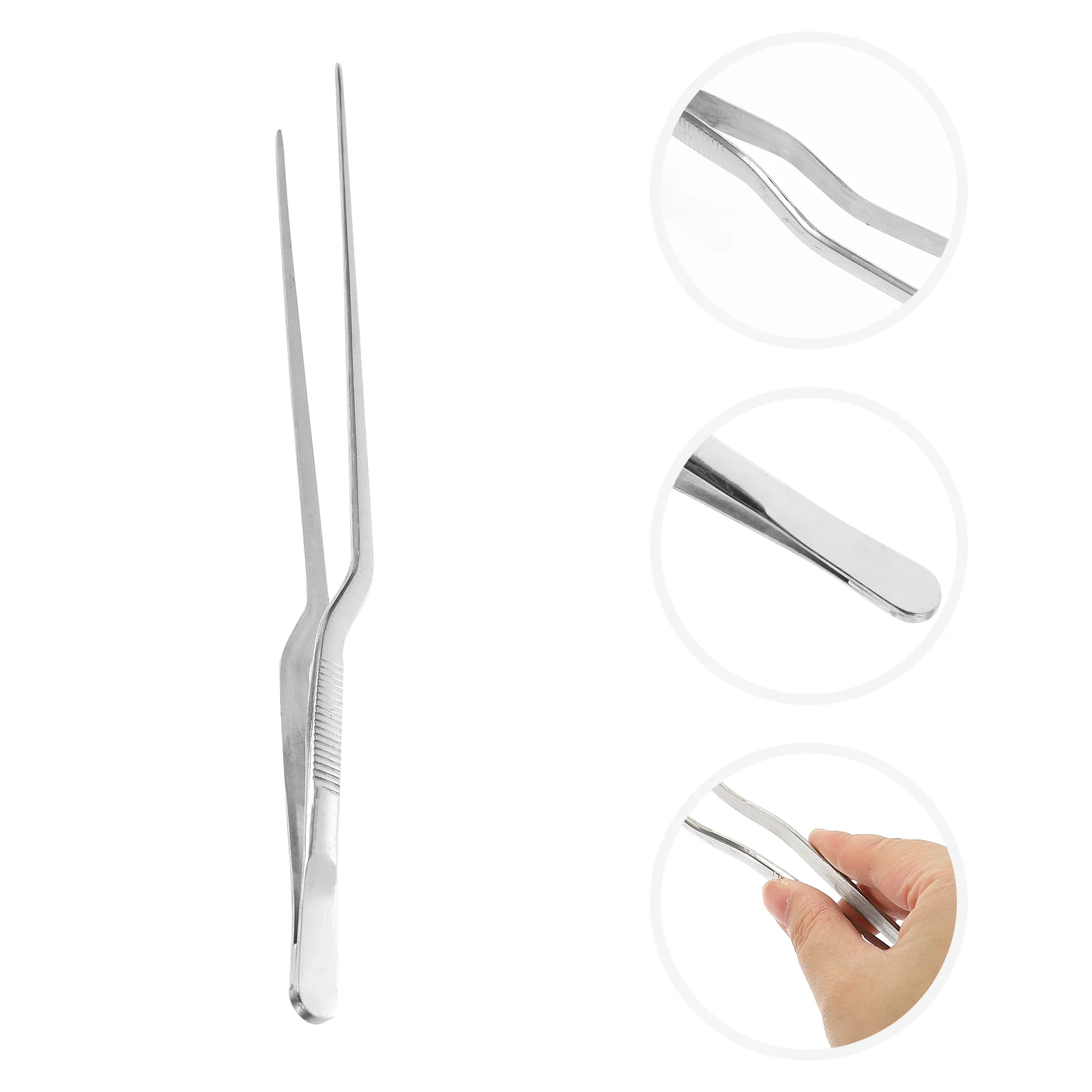 

Tongsfoodkitchen Cooking Tong Stainless Decorating Clamp Plating Metal Steel Plate Home Chef Bakingbbq Tools Dessert Grilling