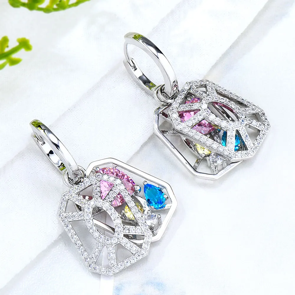 

GODKI новые трендовые квадратные серьги в форме сердца для женщин для свадебной вечеринки индийские Дубай Свадебные украшения Букле д 'орейл ...