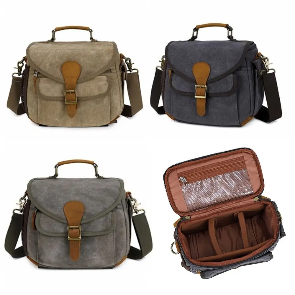 Холщовая беззеркальная сумка для фотокамеры с мягкой водонепроницаемой