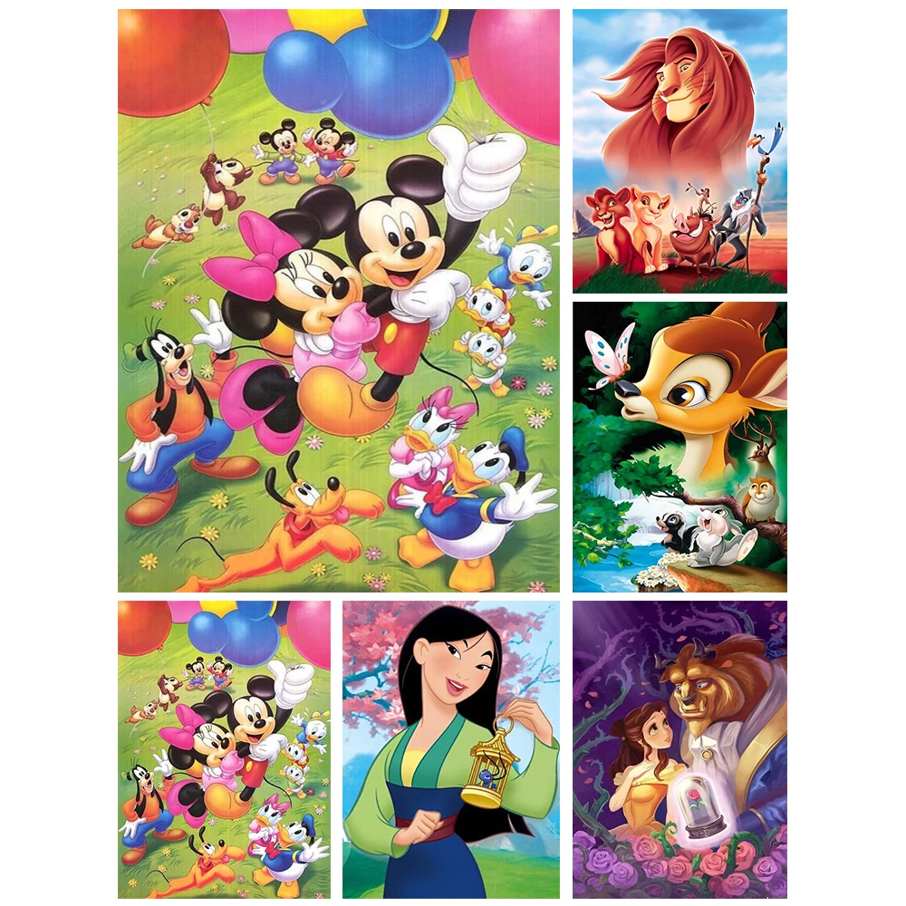 

Disney Cartoon Castle 5D Diy Ab Diamond Painting Round Drill Mosaic Diamond Embroidery Cross Stitch Home Decor Mosaic Gift Ll374