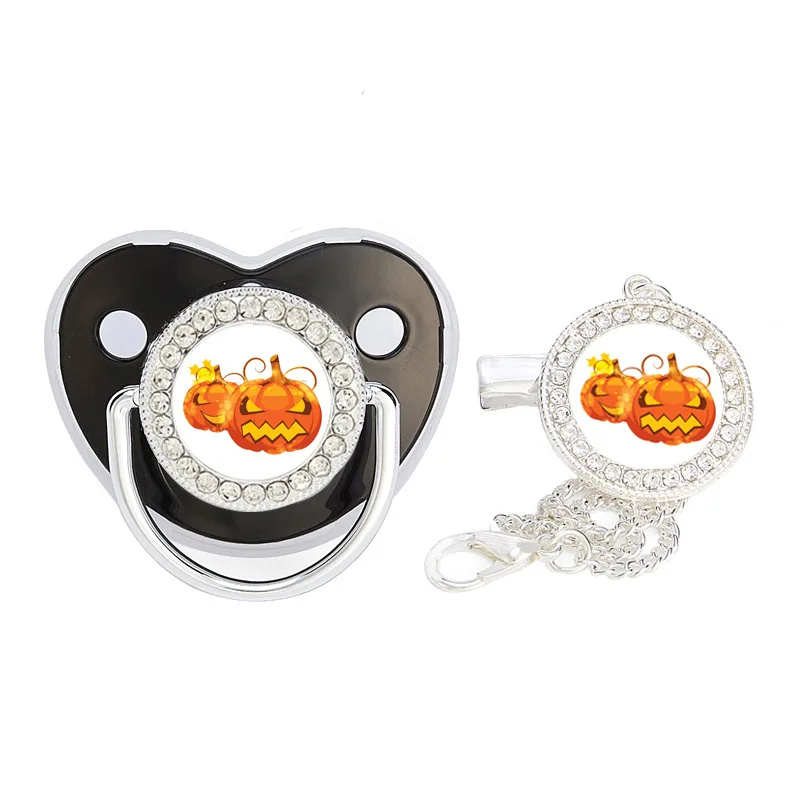 

Halloween Gift 15 Colors Baby Pacifier Clip Pacifiers Chain Holder Silicone Soother Nipple Dummy 3-12M Baby Shower