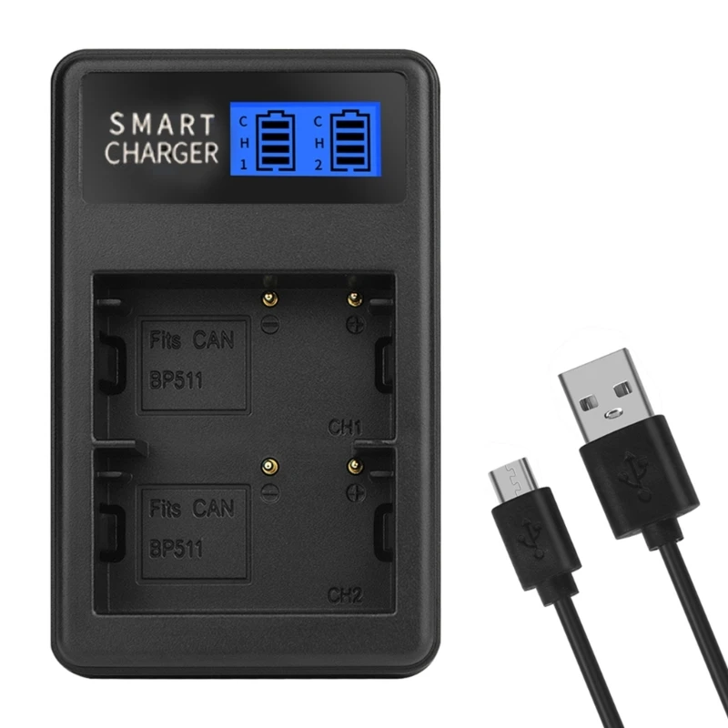 

Convenient and Portable BP511 LCD Double Slot Camera Battery for 10D,20D,30D,40D,50D,D60,MV630i Battery
