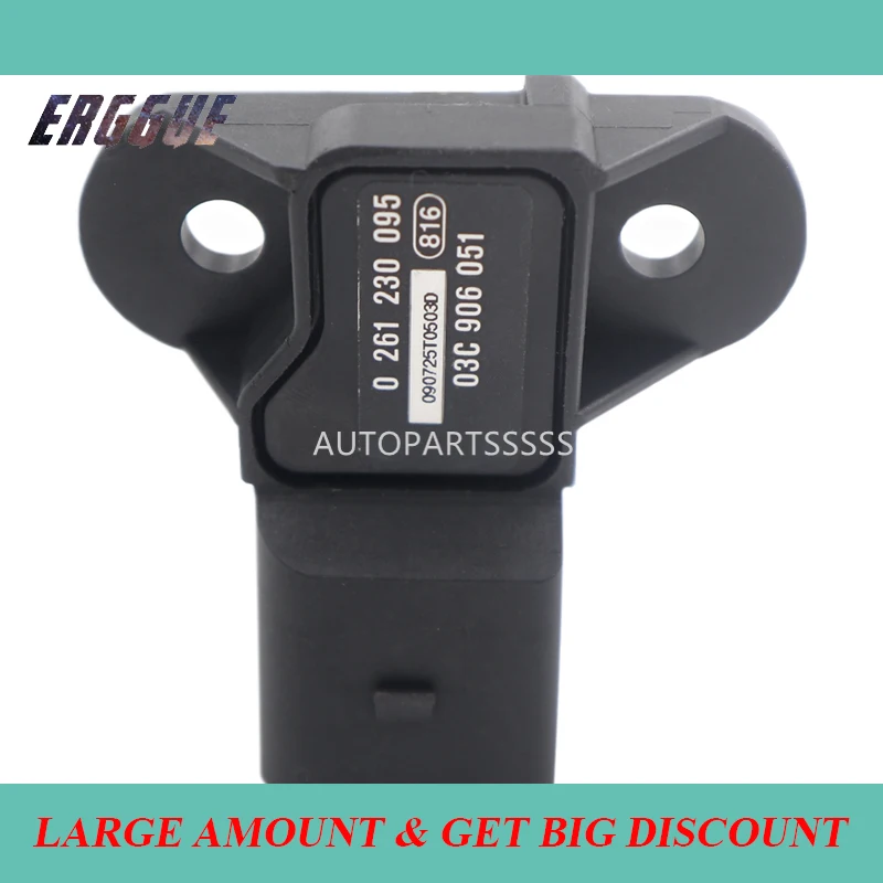 

0261230095 Manifold Pressure 0 261 230 095 03C 906 051 MAP Sensor For V W For G TI For Golf Beetle 2.5L For AUDI A4 A5 A6