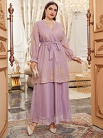 toleen women plus size large maxi dresses 2022 chic elegant long sleeve shirt muslim turkey party evening festival robe clothing