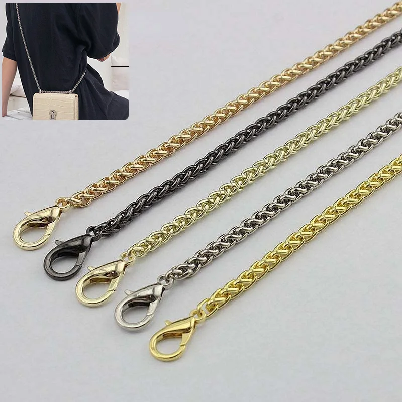 Mini 5mm Lantern Buckle Metal Chain Bag with Chains Necklace for Women Crossbody Shoulder Bags Tote Bags Accessories Link Chain