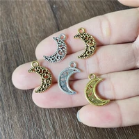 1218mm zinc alloy hollow moon pendant diy beaded rosary tassel jewelry crafts religious supplies making accessories