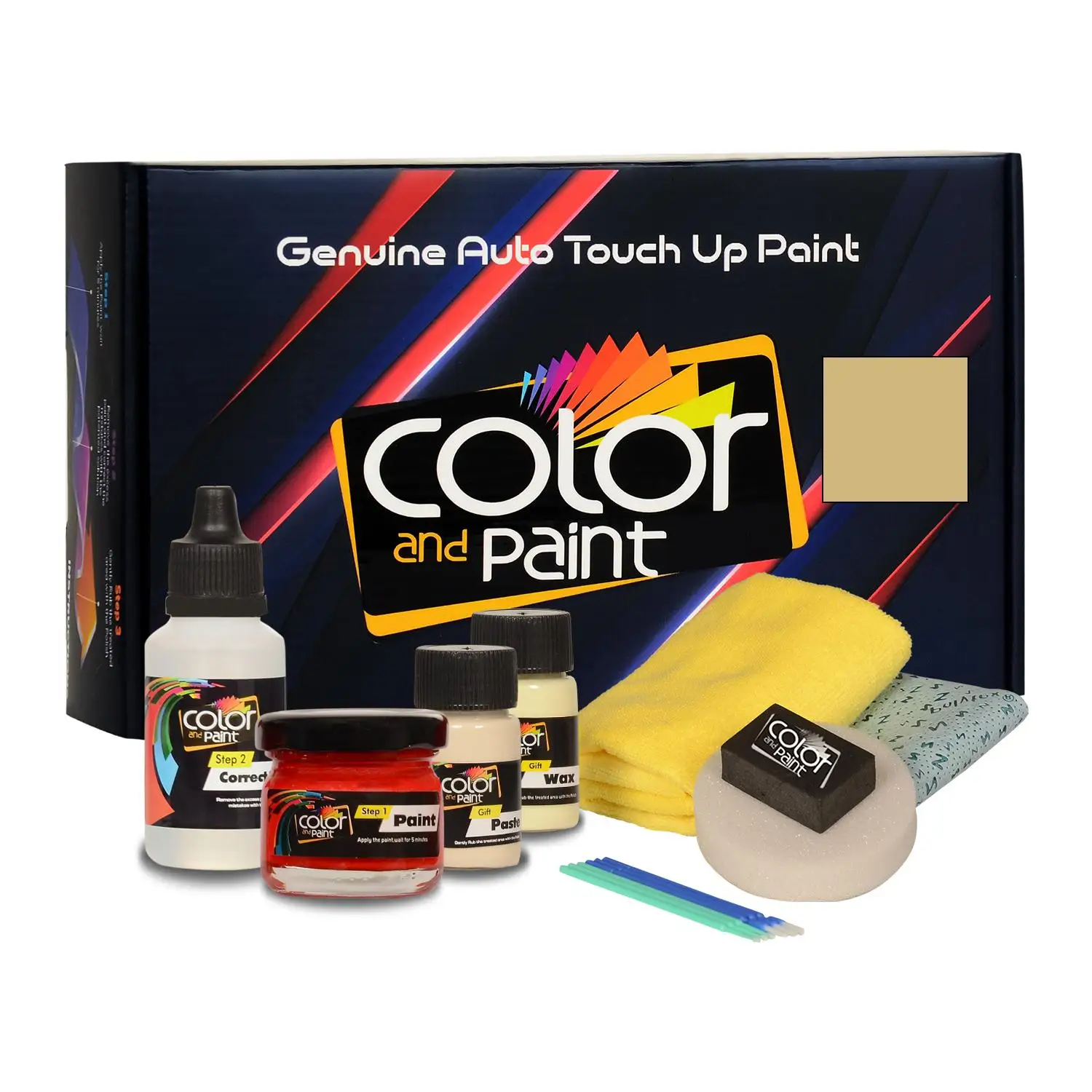 

Color and Paint compatible with Maruti Automotive Touch Up Paint - HELIOS GOLD PEARL MET - ZWE - Basic Care